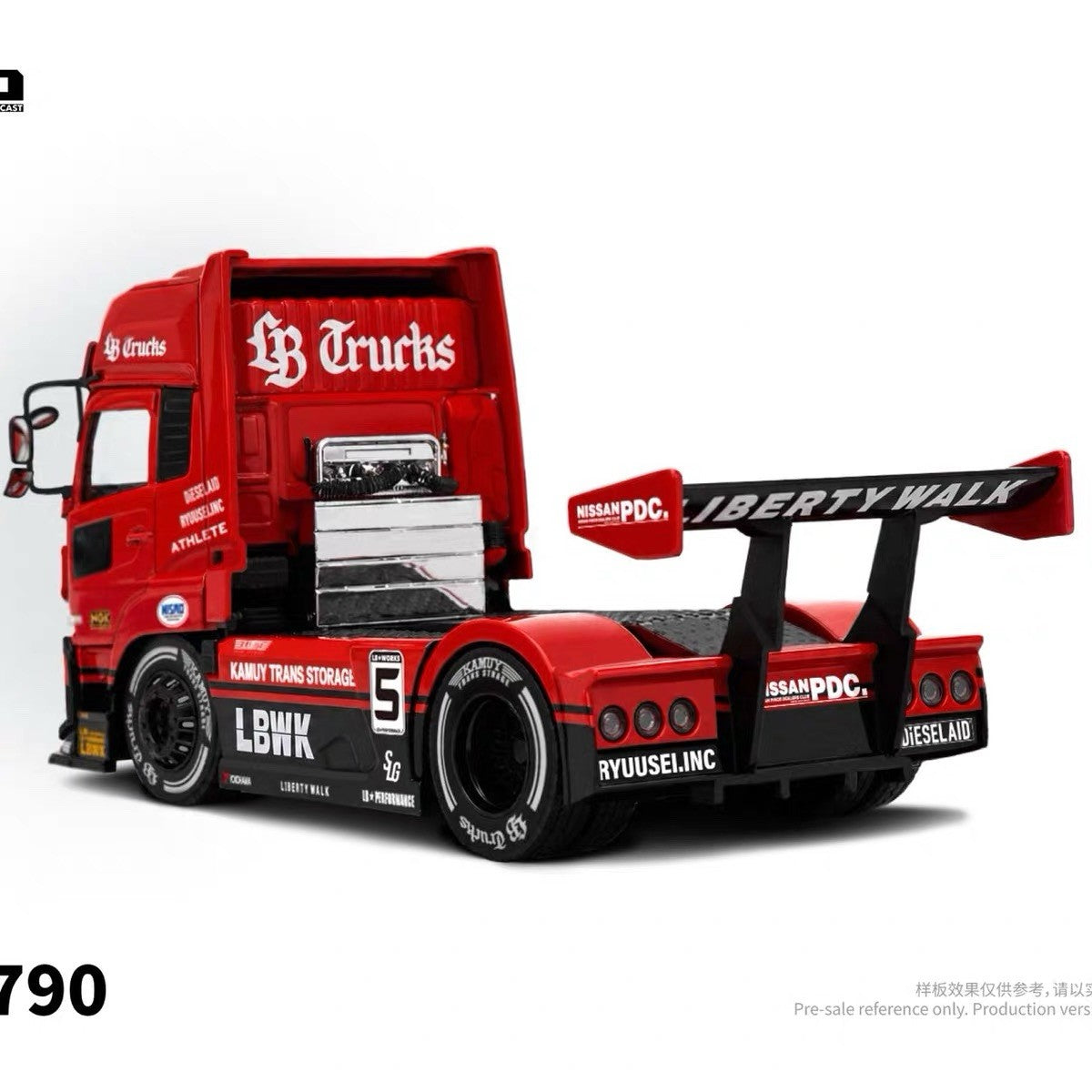 GCD 1/64 LBWK UD Super Silhouette Truck Diecast Alloy Model Collectible Display Gift