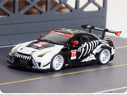 Decode 1:64 35gr-rr Bone Dragon Painting Gtr35 Alloy Diecast Car Model Collection Gifts