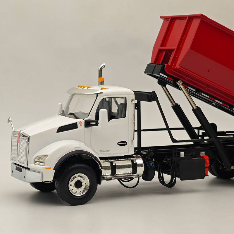 FIRST 1/34 KENWORTH T880 WITH TUB-STYLE ROLL-OFF CONTAINER Red 10-4251 Truck