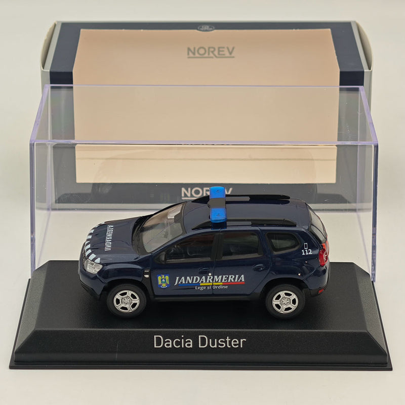 1/43 Norev Dacia Duster 2021 Jandarmeria Romana Blue Diecast Model Cars Limited