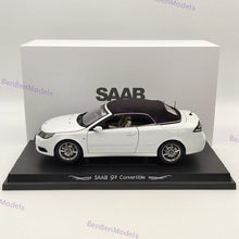 Original 1:18 93 9-3 Convertible Sport Car White Diecast Model Car Limited Edition