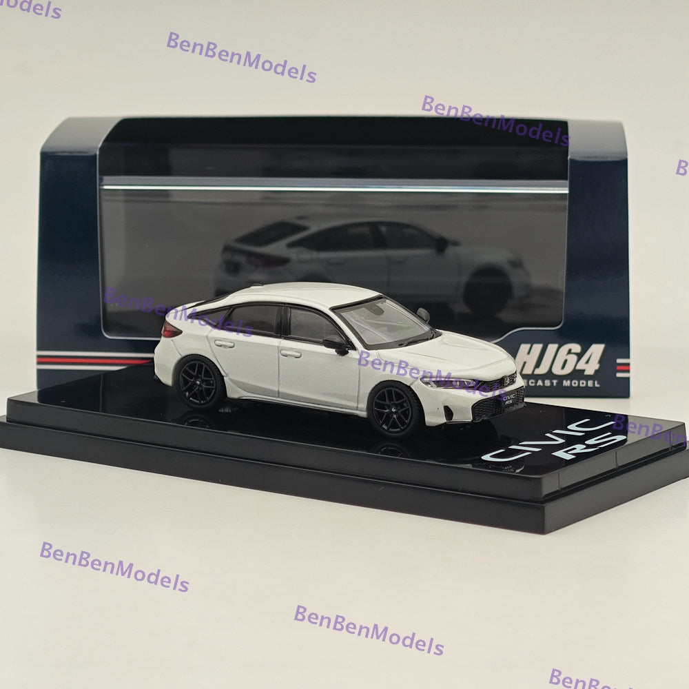 1/64 Hobby Japan CIVIC RS Platinum White Pearl Diecast Model Car HJ642046AW