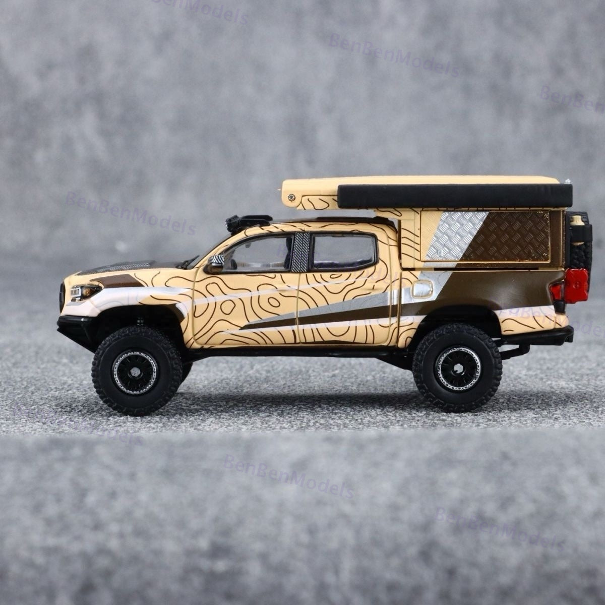 Model 1:64 Collectible Toyota Tacoma Off-Road Camper GCD Car Diecast Gifts