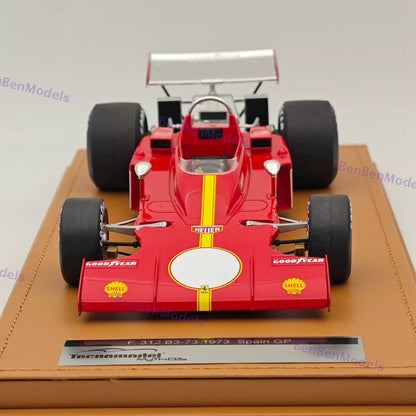 Tecnomodel 1/18 Ferrari F1 312 B3-73 #0 1973 TEST DRIVE Spain GP Red Resin Model