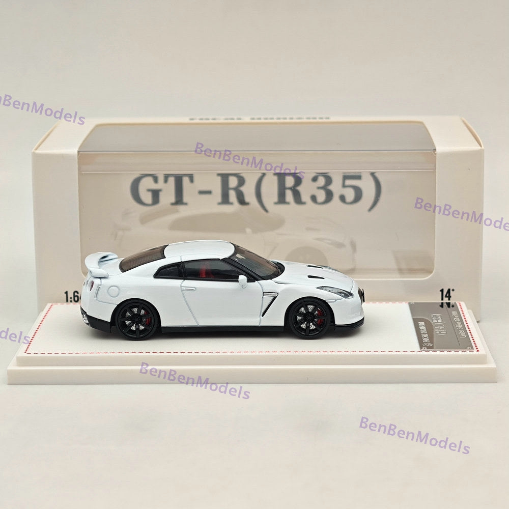 1/64 FH Skyline GTR R35 Racing Sports White Diecast Model Car Limited