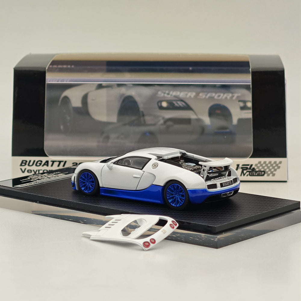 Mortal 1:64 Bugatti Veyron Super Sport Car Models Diecast Toys Collection Gifts Miniature Metallic Two-Tone