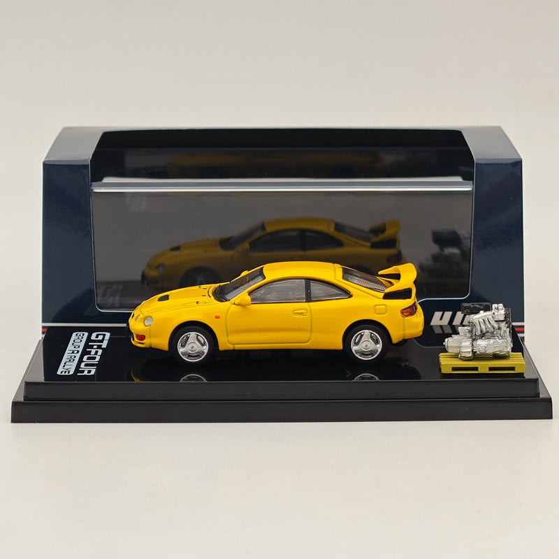 1/64 Hobby Japan Toyota CELICA GT-FOUR WRC Edition (ST205) w/ Engine HJ641064AY Yellow Diecast Models Car Collection Auto Toys Gift