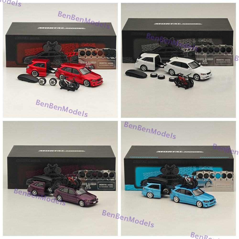 Mortal Masterpiece 2025 HEC Beijing Auto Model Expo Official 1:64 Diecast Toyota Altezza Gita Lexus IS200 Comes with trailer