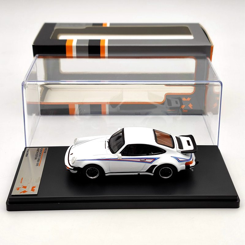 1/43 Premium X Porsche 911 Turbo 1975 White Martini Decoration PRD109 Diecast Toys Car Gift