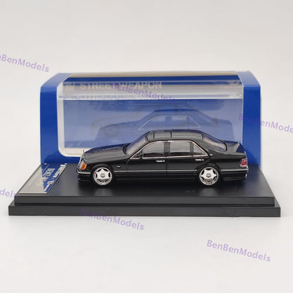 SW 1:64 W140 S600 Electroplated Wheel Hub Black Diecast Model Car
