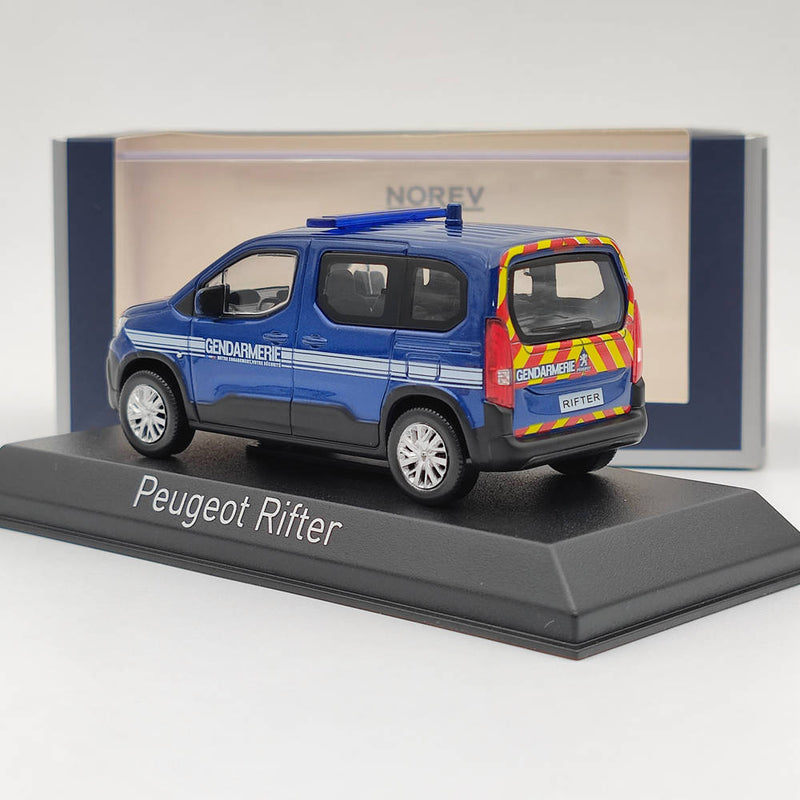 1/43 Norev Peugeot Rifter Gendarmerie Blue Diecast Models Car Christmas Gift