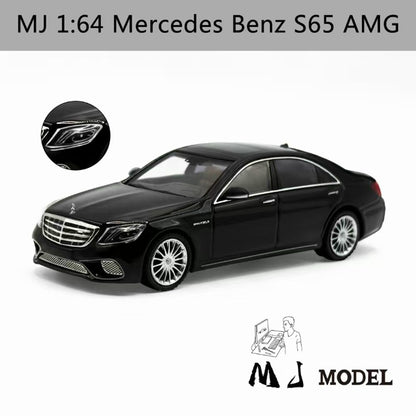 MJ 1:64 Mercedes Benz S65 AMG W222 Diecast Toys Modèles de voitures Collection Cadeaux Édition limitée 