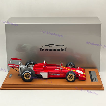 Tecnomodel 1/18 Ferrari F1 312 B3-73 #0 1973 TEST DRIVE Spain GP Red Resin Model