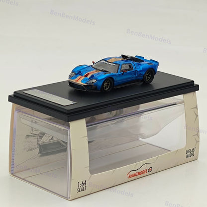RM 1:64 Blue Ford GT40 Racing Sports Model Diecast Metal Car Gift Collection