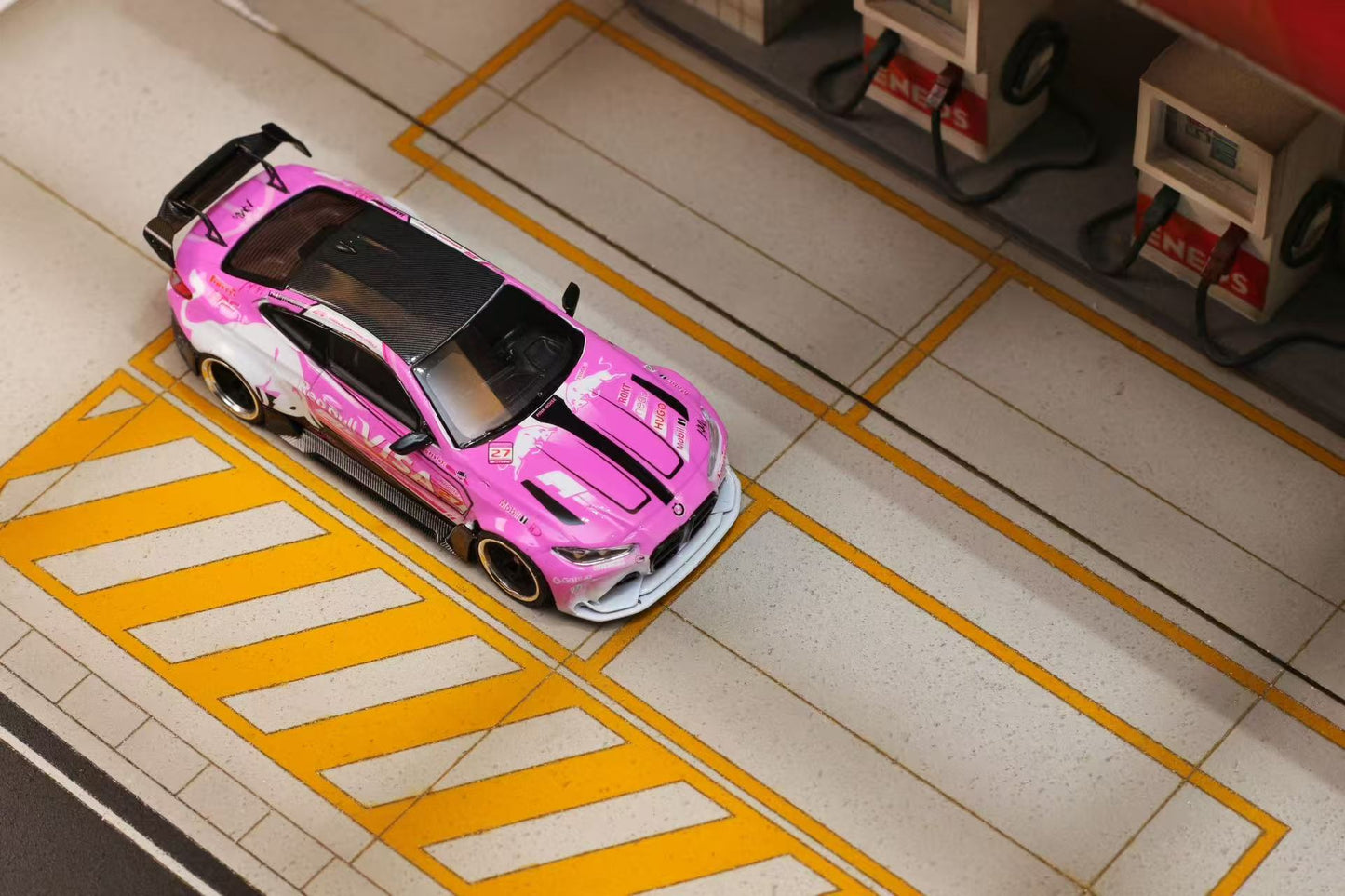 SW 1:64 G82 M4 Pink Bull Widebody Sports Diecast Model Car Limited Edition