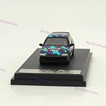 1:64 SW EG6 HKS Limited 499pcs Diecast Models Car Limited Collection Gifts