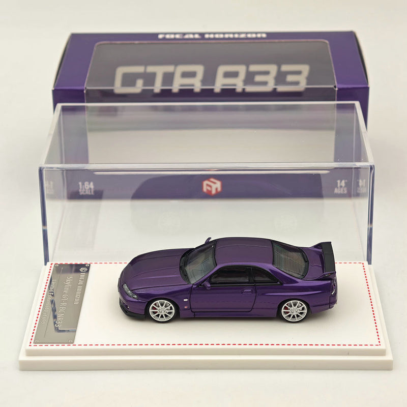 1/64 FH Skyline GTR R33 BCNR33 Racing Sport Purple Diecast Models Car Collection