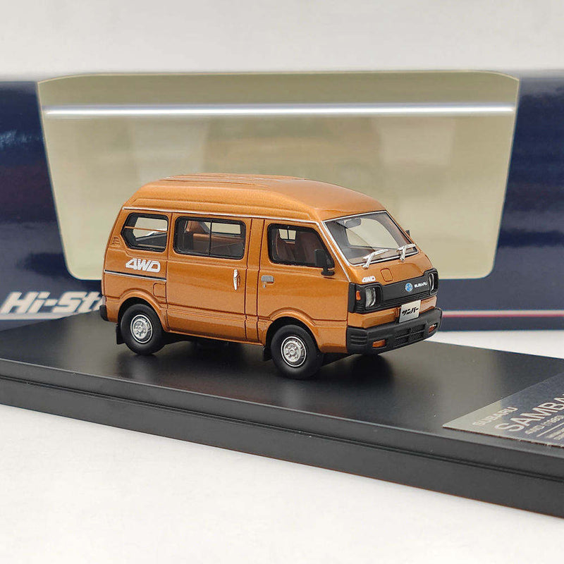 Hi-Story 1/43 Subaru SAMBAR 4WD 1980 HS340BR Resin Models Car Collection Brown Toys Gift