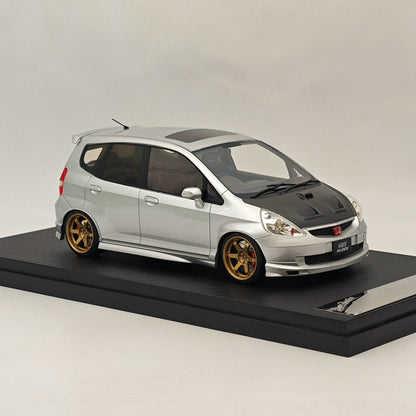 Stance Hunters 1/18 Honda Fit JAZZ Mugen Version Argent Résine Modèles De Voiture Collection Limitée 