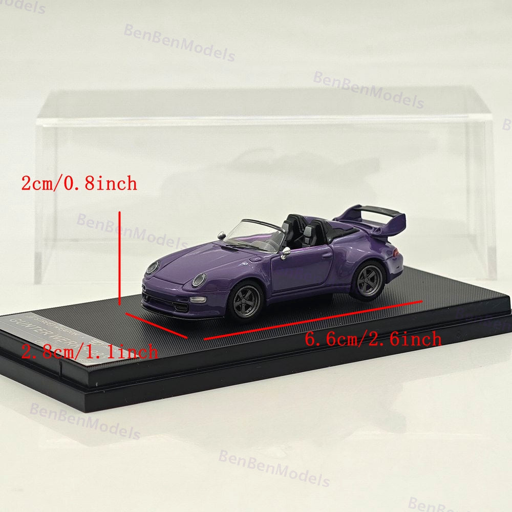 SW 1:64 Porsche Gunther Werks 993 Remastered Diecast Model Car - Four styles are