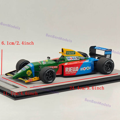 1/18 Scale Tecnomodel BENETTON F1 B190 GERMANY GP 1990 NANNINI #19 LE80 Resin