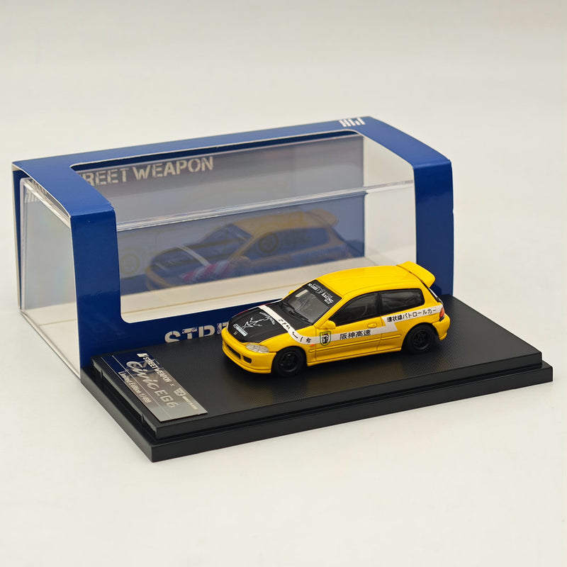 1:64 SW HONDA CIVIC Spoon EG6 Hanshin Expressway PATROL CAR Diecast Models Car