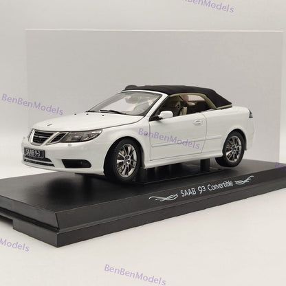 Original 1:18 93 9-3 Convertible Sport Car White Diecast Model Car Limited Edition
