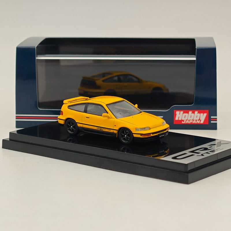 1/64 Hobby Japan Honda CR-X SiR (EF8) J.D.M. Style Yellow HJ643005Y Diecast