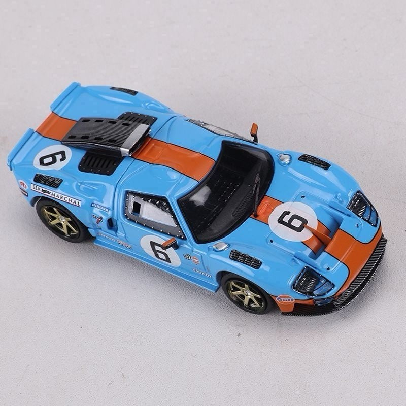 RM 1:64 GT40 Racing Diecast Toys Car Model - Magnetic Hood Collectible gift Blue