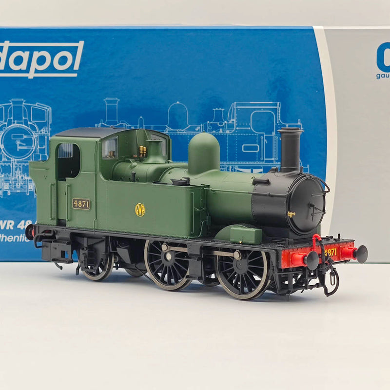 Dapol 7S-006-002 O Gauge 48xx Class GWR Shirtbutton Green 4871 21DCC -Locomotive