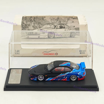Rhino Model RM 1/64 850CSi E31 Black Blue Widebody Sports Model Diecast Model Car Limited Collection