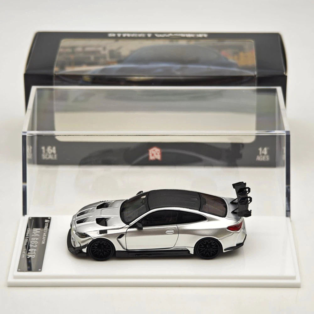 Street Weapon SW 1/64 M4 G82 GTR Lightning Purple Full Widebody Kit Diecast Model Car Limited Edition