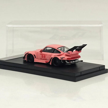 1:64 SW 993 911 #98 #91 Matte Pink / Green Diecast Model Car Limited Edition