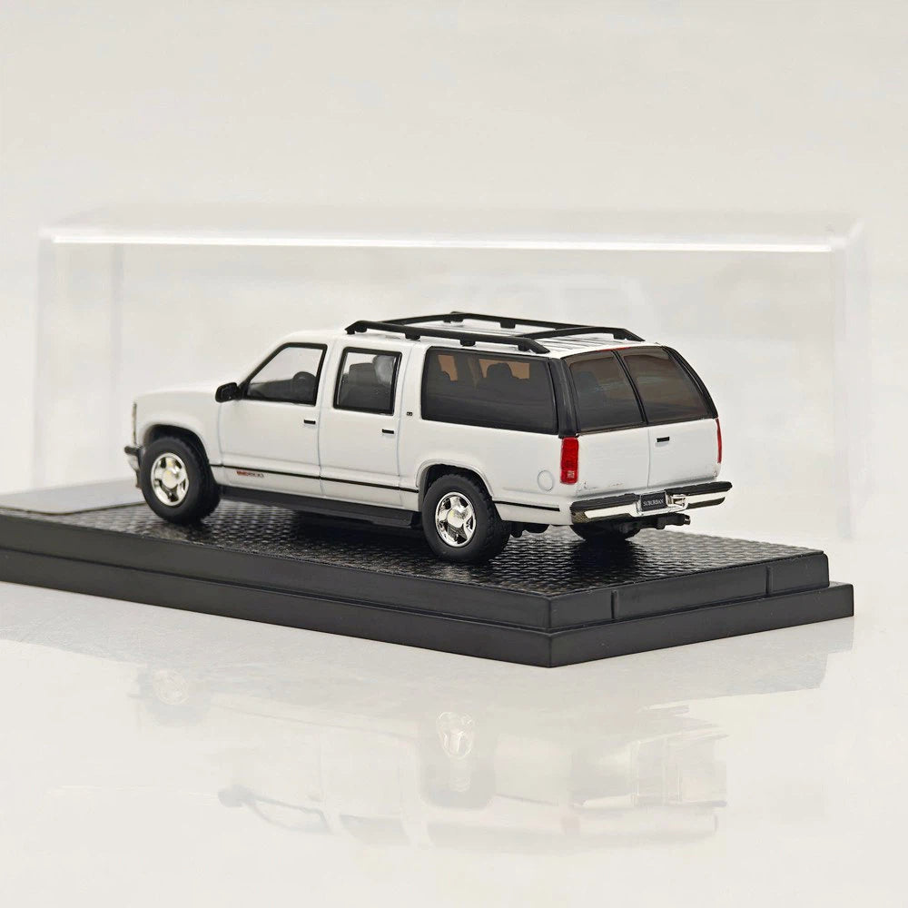 Bliss 1:64 Suburban GMT400 SUV Modèle réduit de voiture moulée sous pression blanc/noir modèle sport