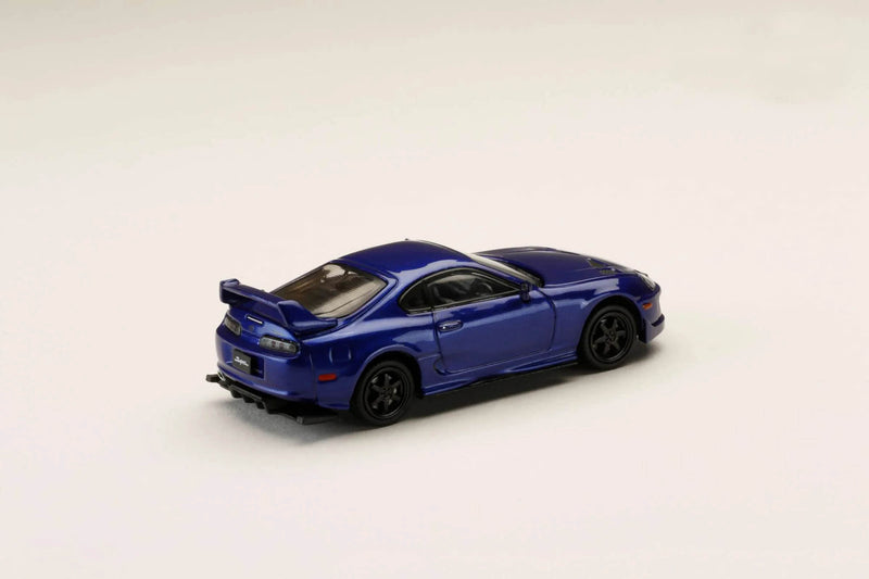 Hobby Japan 1/64 Toyota SUPRA (JZA80) JDM CUSTOMIZED VERSION BLUE MICA METALIC HJ644042BL Diecast Models Car Collection