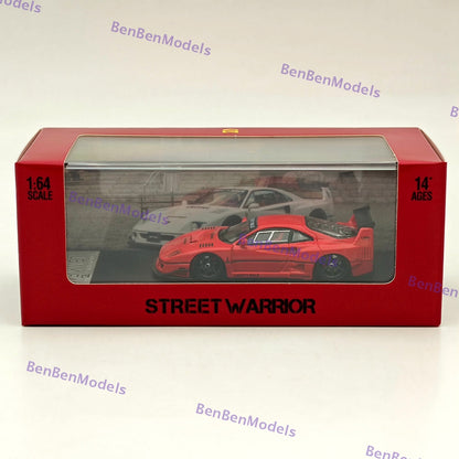 1/64 STREET WARRIOR SW LBWK F40 Red Diecast Models Car Limited Collection