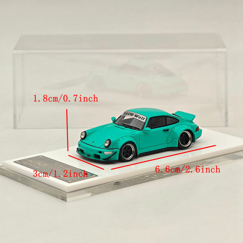 1/64 SH Porsche 964 RWB RAUH-Welt BEGRIFF Green Resin Diecast Models Car