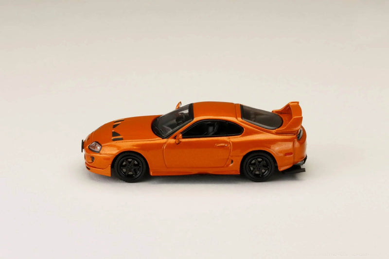 Hobby Japan 1/64 Toyota SUPRA (JZA80) JDM CUSTOMIZED VERSION ORANGE METALLIC HJ644042P Diecast Models Car Collection