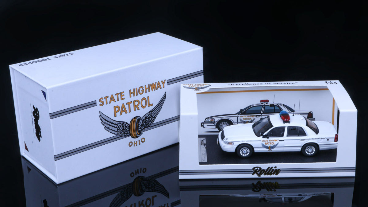 Rollin 1:64 Crown Victoria Ohio State Highway Patrol CV Diecast Model Car