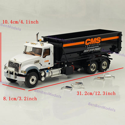 1:34 FIRST Mack Granite with Tub-Style Roll-Off Container DIECAST 19-4054 Used