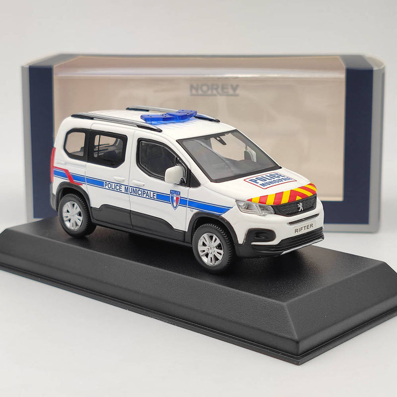 1/43 Norev Peugeot Rifter Police Municipale 2019 Diecast Models Car Collection Toys Gift