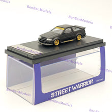 Modèle réduit de voiture moulé sous pression noir mat 1/64 STREET WARRIOR RWB AE86 Collection limitée 
