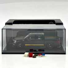 Funny Model 1/64 SHELBY F-150 Shelby Super Snake Pickup Matt Black Gold Stripes Diecast Model Car Collection