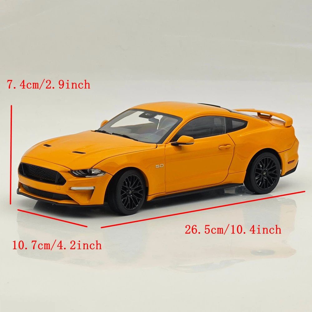 DM 1/18 GT 2019 Orange Fury LHD with Widebodykit Pack Diecast Model Car