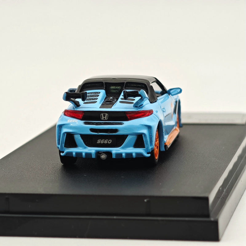 Mortal 1:64 Honda S660 Mugen Convertible with top cover Gulf ADVAN HKS SPOON Diecast Toys Car Models Collection Gifts