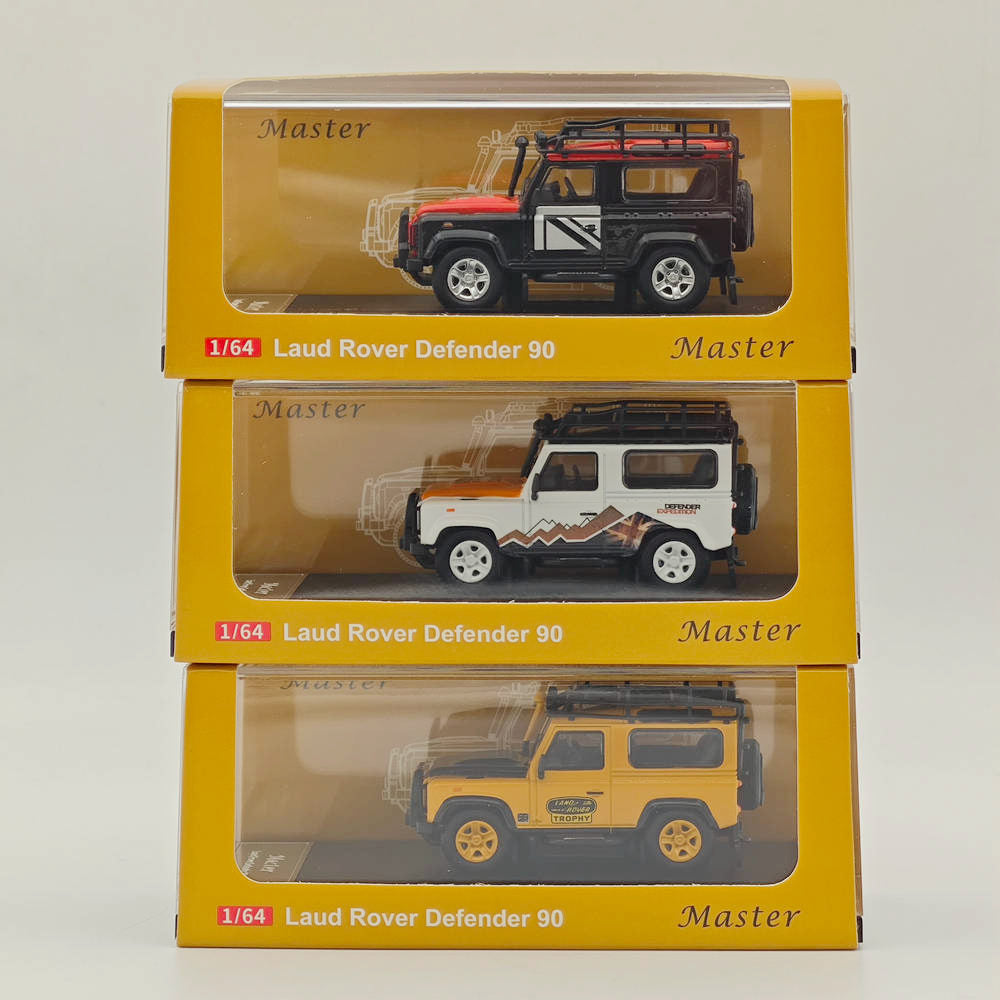 Master 1:64 Land Rover Defender 90 Camel Cup Jouets moulés sous pression Modèles de voitures Véhicules miniatures Hobby Cadeaux de collection 