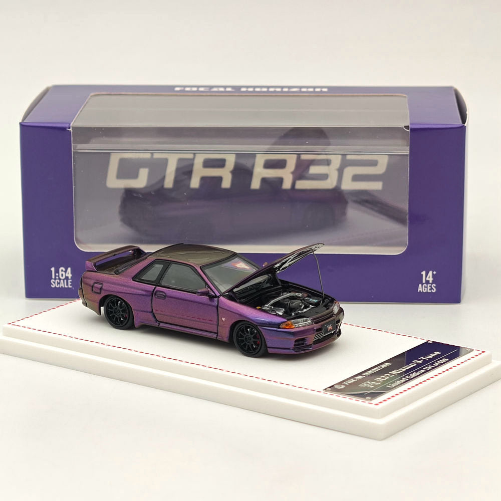 1:64 FH Nissan Skyline GTR R32 Nismo S-Tune Sports Purple Model Diecast  Metal Collection Auto Gift