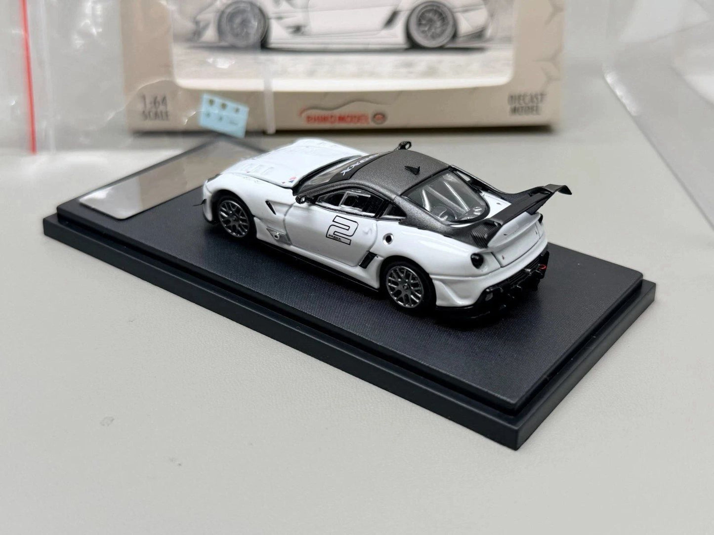 Rhino Model RM 1:64 599XX Racing Sports Model Diecast Metal Car with Openable Hood