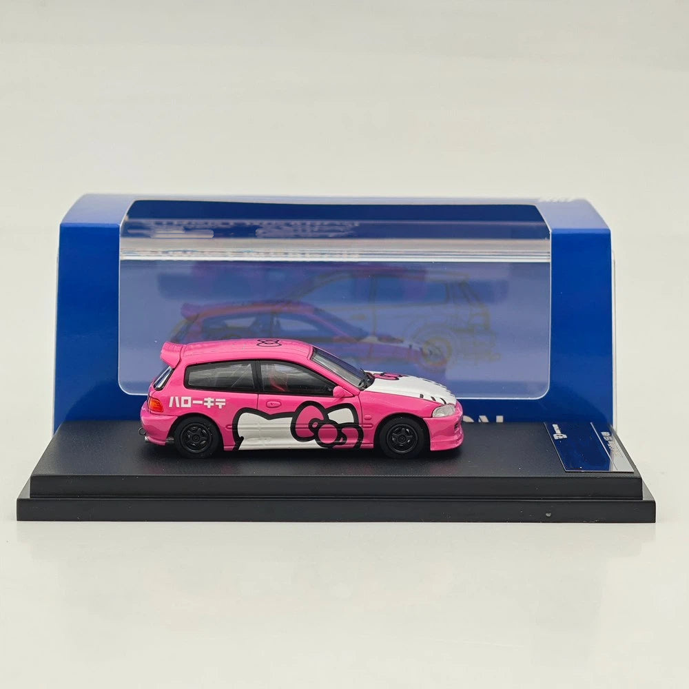 Street Weapon SW 1:64 EG6 Hatchback Sports Model Pink JDM Classic Diecast Metal Car Limited Edition