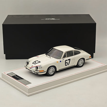 Ivy Merit 1/18 Porsche 911s 1967 Le Mans Blanc 67# Résine de collection de haute qualité